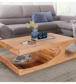 Stolik kawowy BOHA 118 cm drewno akacja