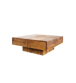 Stolik kawowy Bolt 70 cm drewno Sheesham