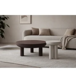 Stolik kawowy BRIX NIKO 85 cm brązowy
