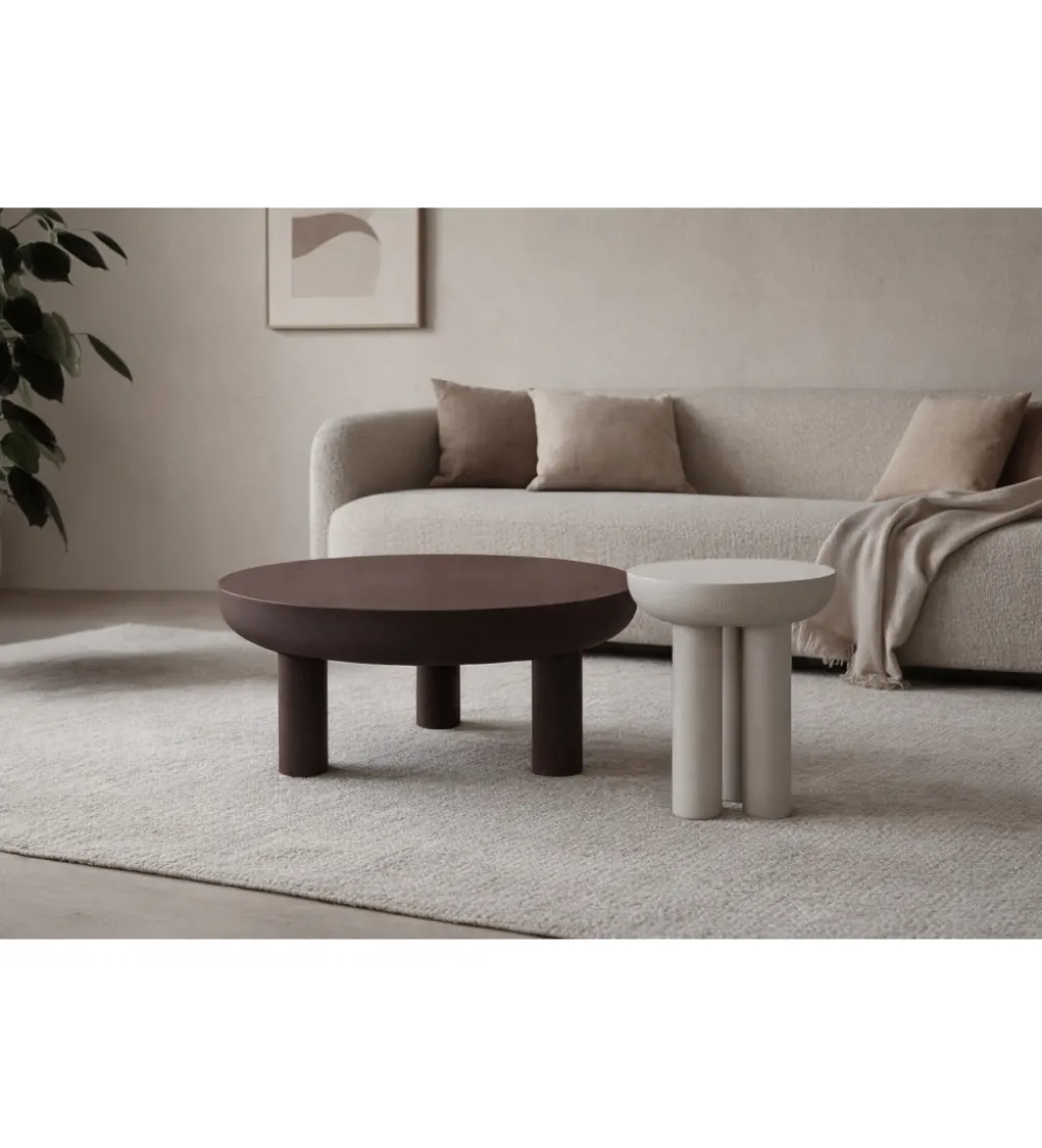 Stolik kawowy BRIX NIKO 85 cm brązowy