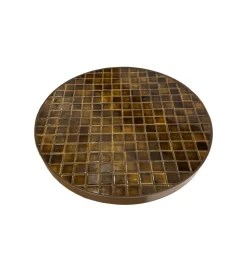 Stolik kawowy BRIX TYLO 80 cm brązowy ceramika