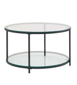 Stolik kawowy CALVIA 80 cm transparentny