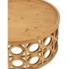 Stolik kawowy CARVI 80 cm drewno jodła