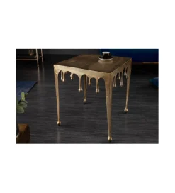 Stolik Kawowy 50 Cm Mystic Liquid Lin Złoty