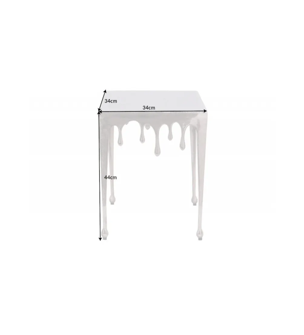 Stolik kawowy 44 cm Mystic Liquid Line srebrny