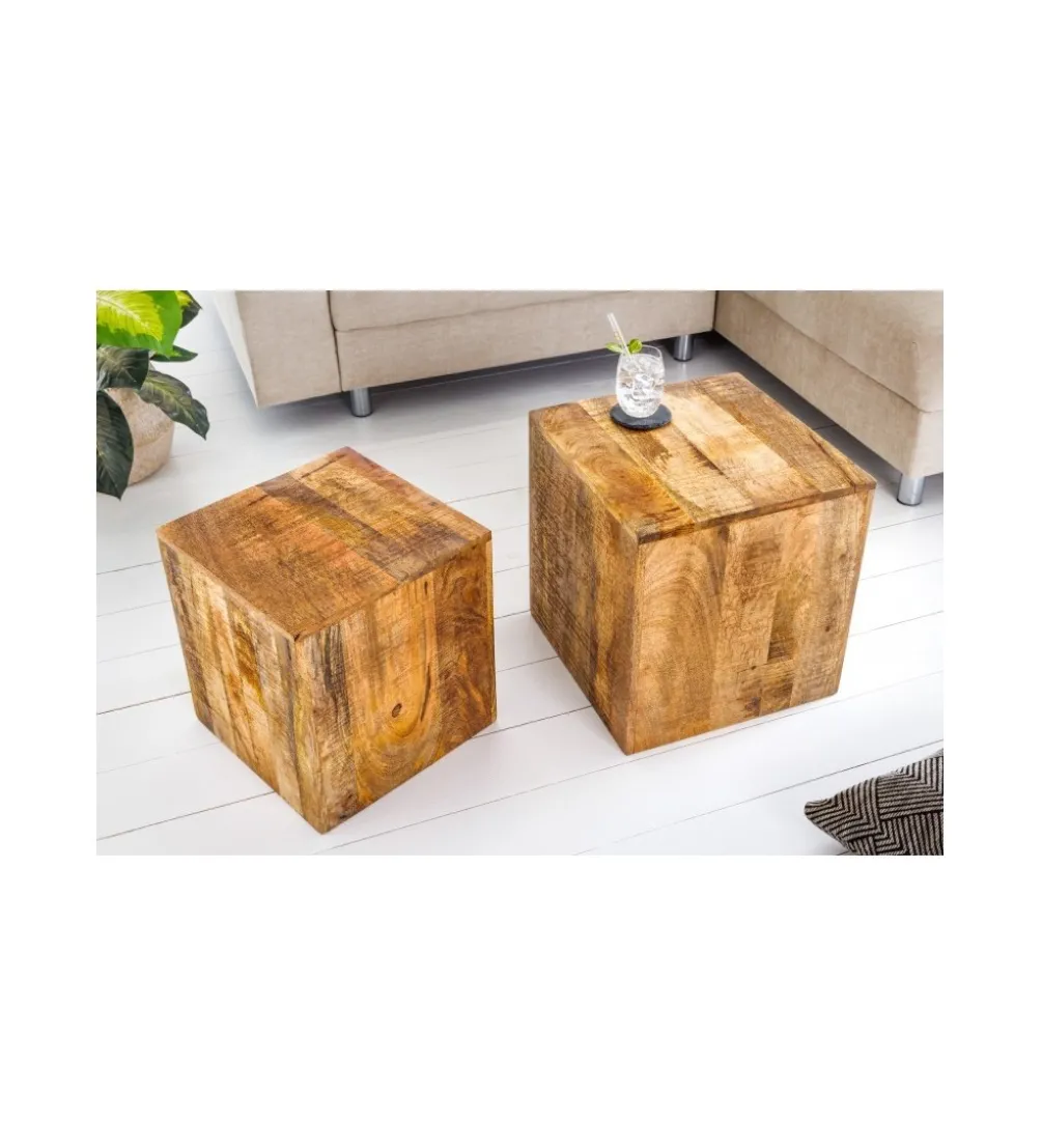 Stolik kawowy Craft FERNANDO set 2 drewno mango