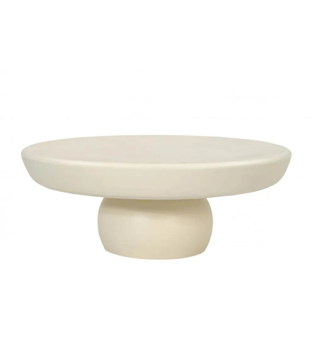 Stolik kawowy DENU 80 cm w kolorze kości słoniowej