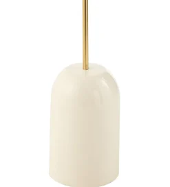Stolik kawowy DISK 30 cm biało złoty