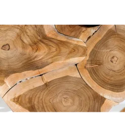 Stolik kawowy DRIFTWOOD 40 cm drewno teak naturalny
