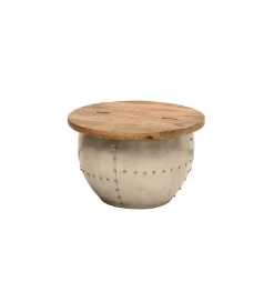 Stolik kawowy Drump Storage 68 cm drewno mango