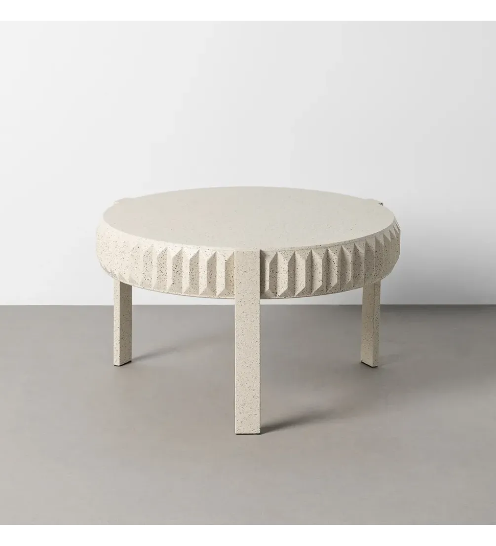 Stolik kawowy EDARNI 79 cm efekt terrazzo