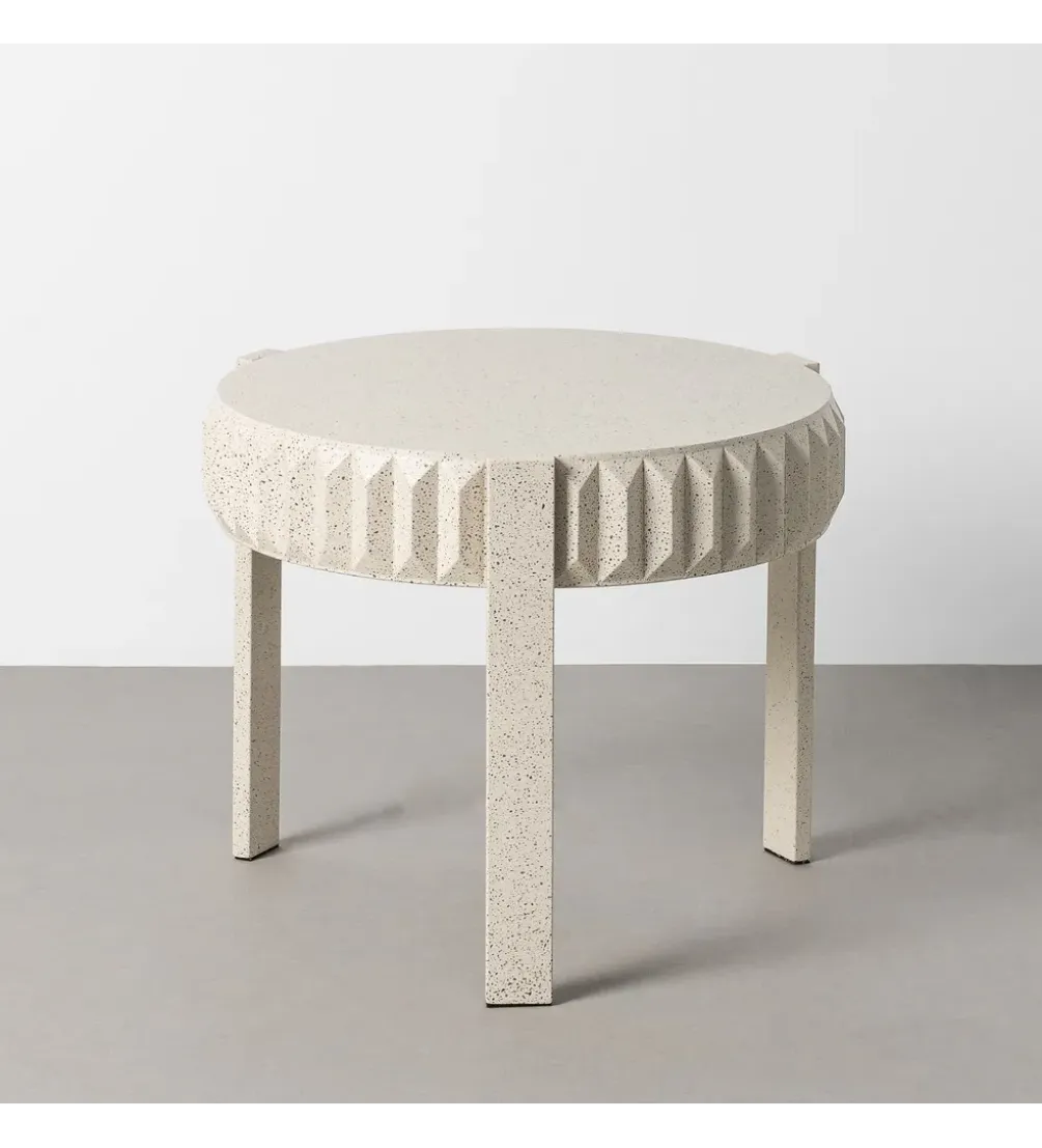 Stolik kawowy EDARNI 64 cm efekt terrazzo