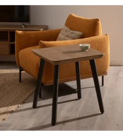 Stolik kawowy EDENSA 60 cm naturalny czarny