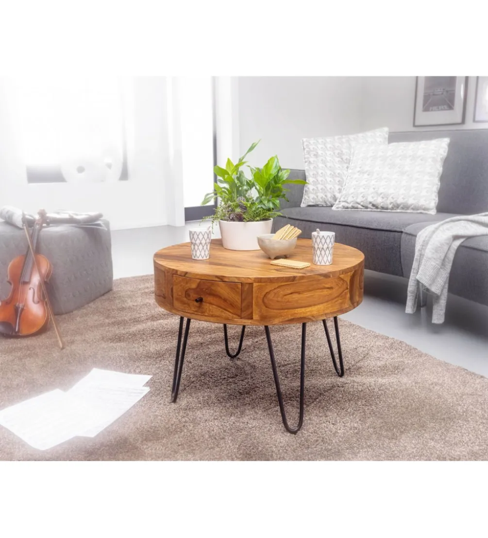 Stolik kawowy ESPERIA 60 cm drewno sheesham