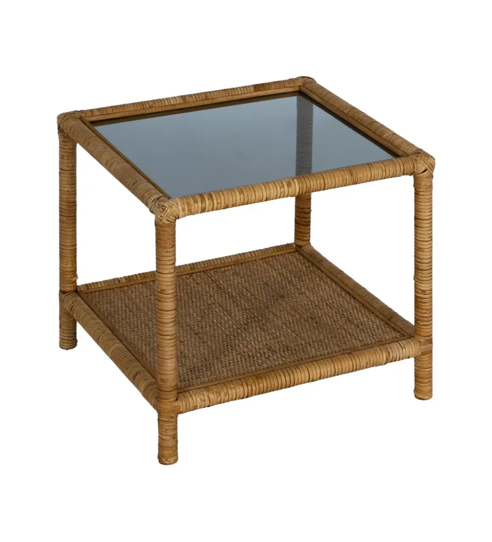 Stolik kawowy ESTAZ 50 cm naturalny ratan