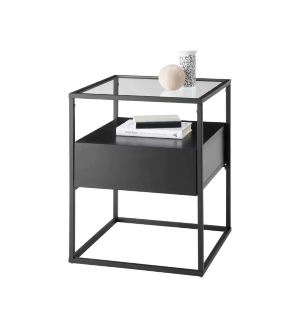 Stolik kawowy EVORA 43 cm czarny