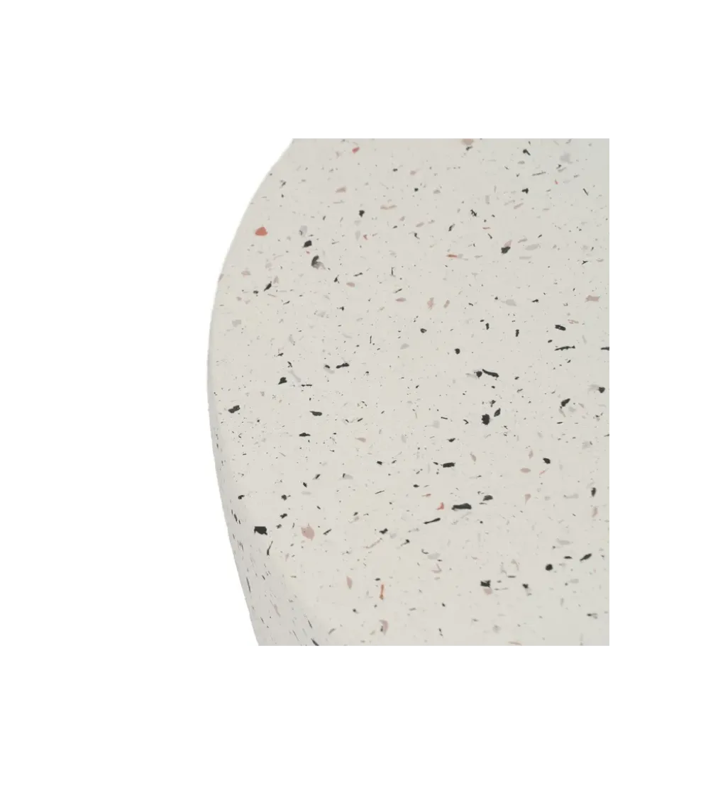 Stolik kawowy FIBRA 37 cm w odcieniach bieli