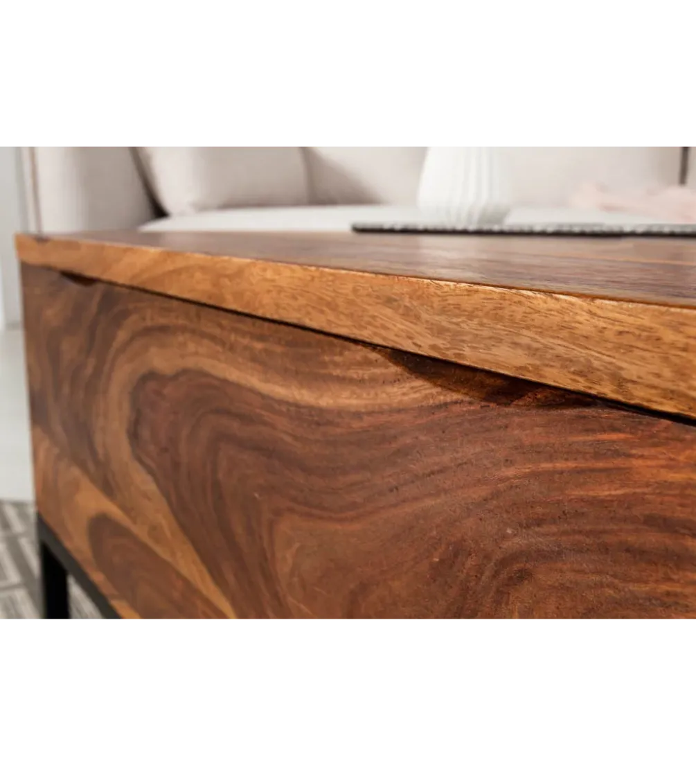 Stolik kawowy FINICE Makassar 110 cm drewno Sheesham