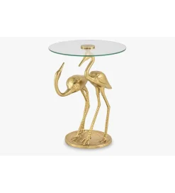 Stolik kawowy FLAMINGO 40 cm złoty