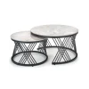 Stolik Kawowy FLAMINGO set 2 w kolorze szarego marmuru