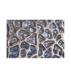 Stolik kawowy FLANK Leaf 73 cm srebrny