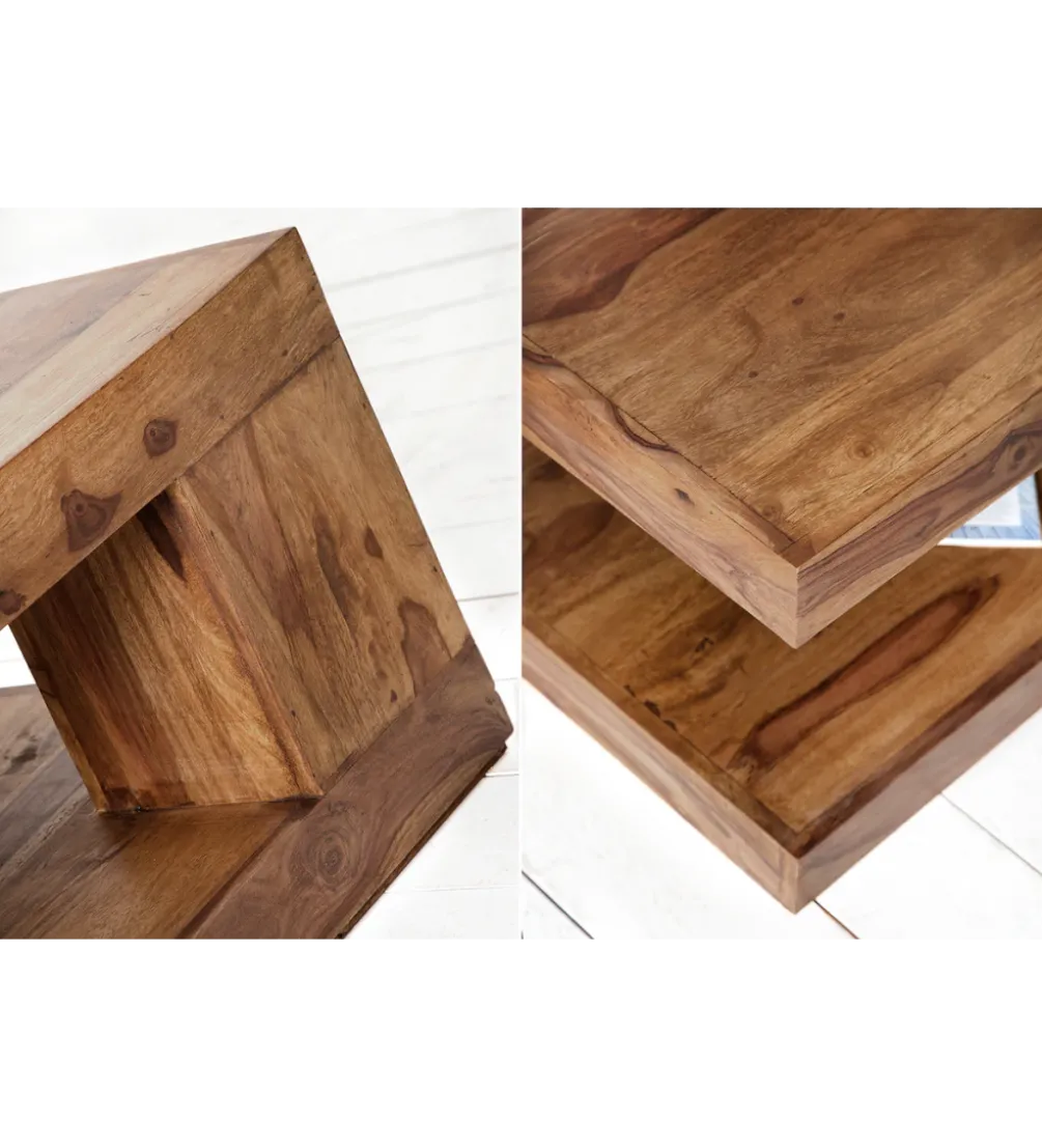 Stolik kawowy Giant XL 90 cm drewno Sheesham