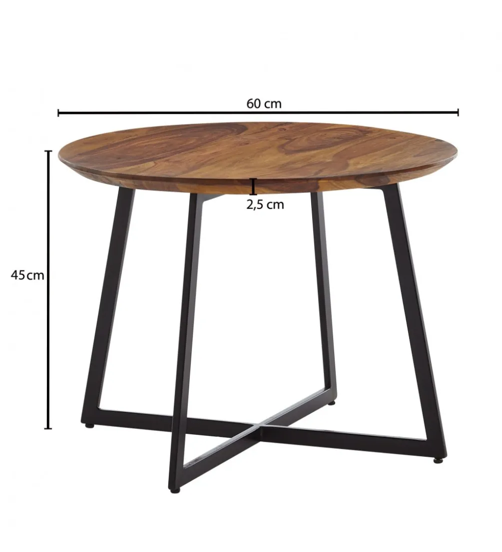 Stolik kawowy GLOBI 60 cm drewno sheesham