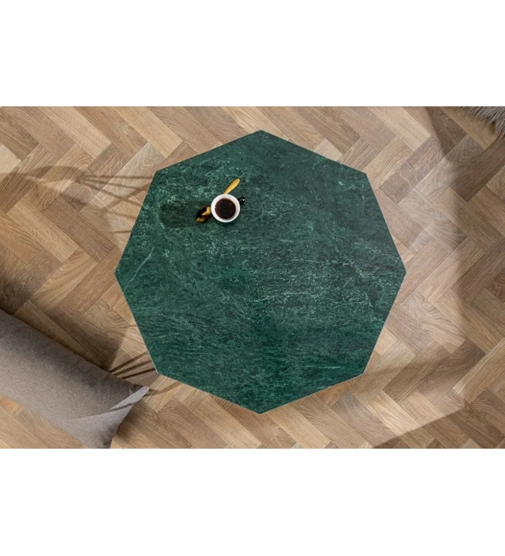 Stolik Kawowy GORAN II 69 Cm Marmur Zielony