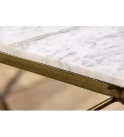 Stolik Kawowy GORAN II 69 Cm Marmur biały