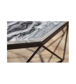 Stolik Kawowy GORAN II 69 Cm Marmur Szary