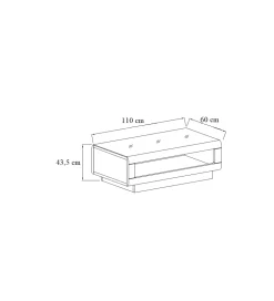 Stolik kawowy HEKTOR 110 cm antracytowy
