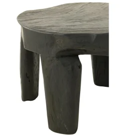 Stolik kawowy HERAS set 2 drewno teak czarny