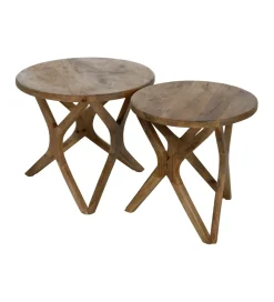 Stolik kawowy HOKE 60 cm drewno mango