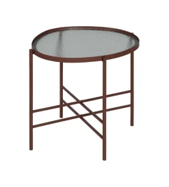 Stolik kawowy INDUSTRIAL 55 cm Ciemna Terakota