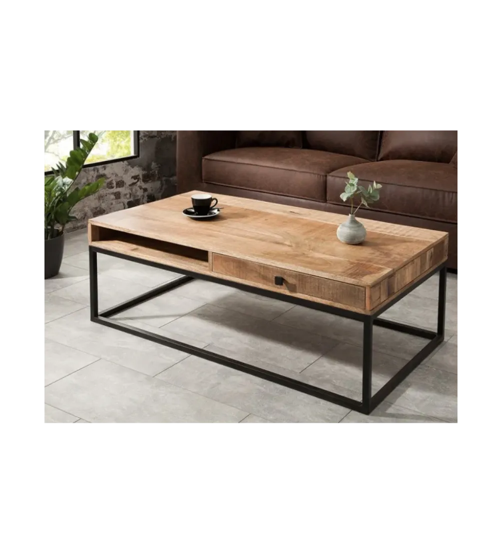 Stolik Kawowy Iron Craft 100 Cm drewno Mango
