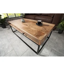 Stolik Kawowy Iron Craft 100 Cm drewno Mango