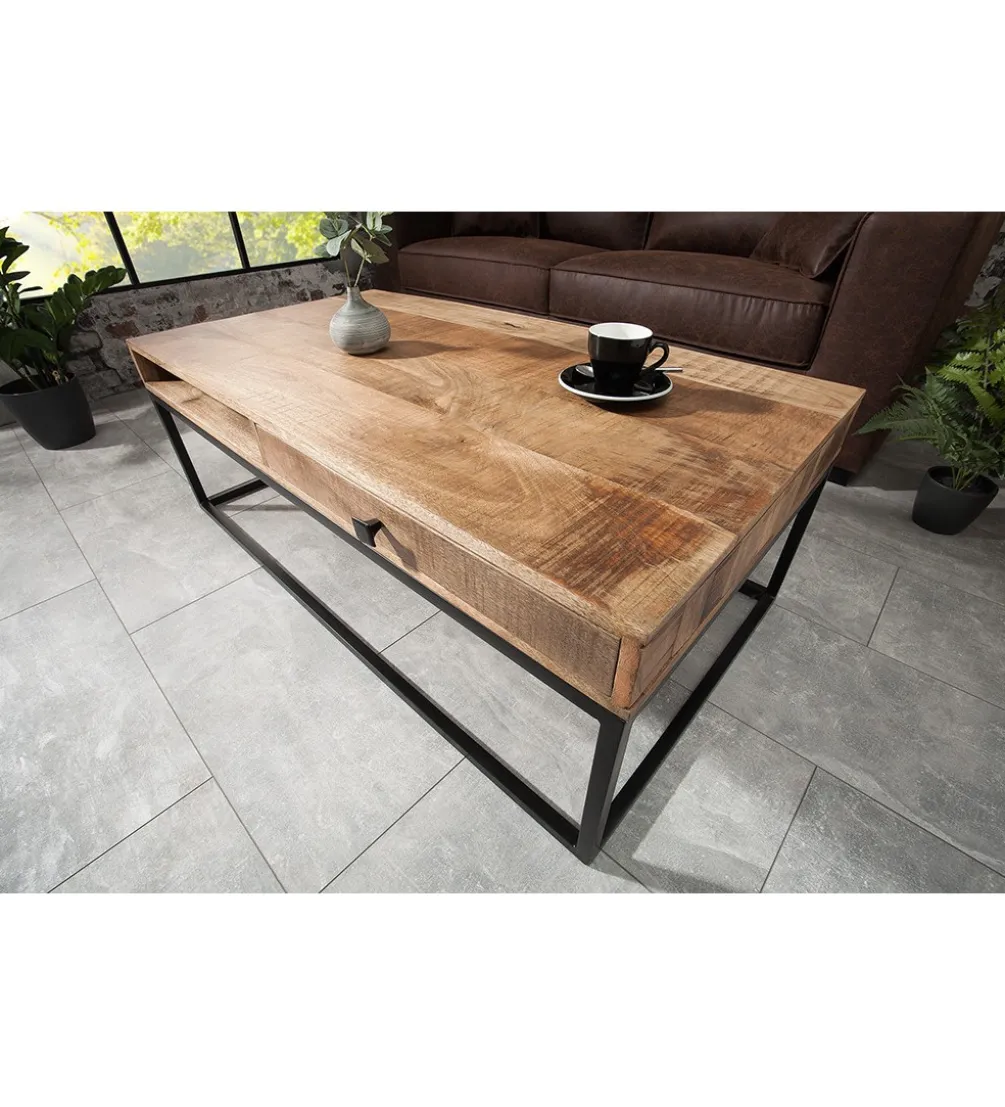 Stolik Kawowy Iron Craft 100 Cm drewno Mango