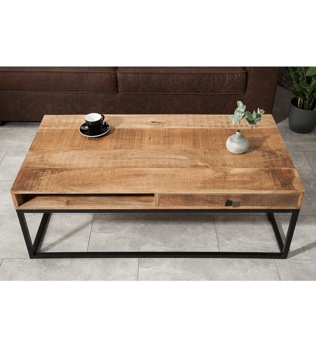 Stolik Kawowy Iron Craft 100 Cm drewno Mango