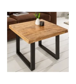 Stolik kawowy Iron Craft 60 cm drewno mango