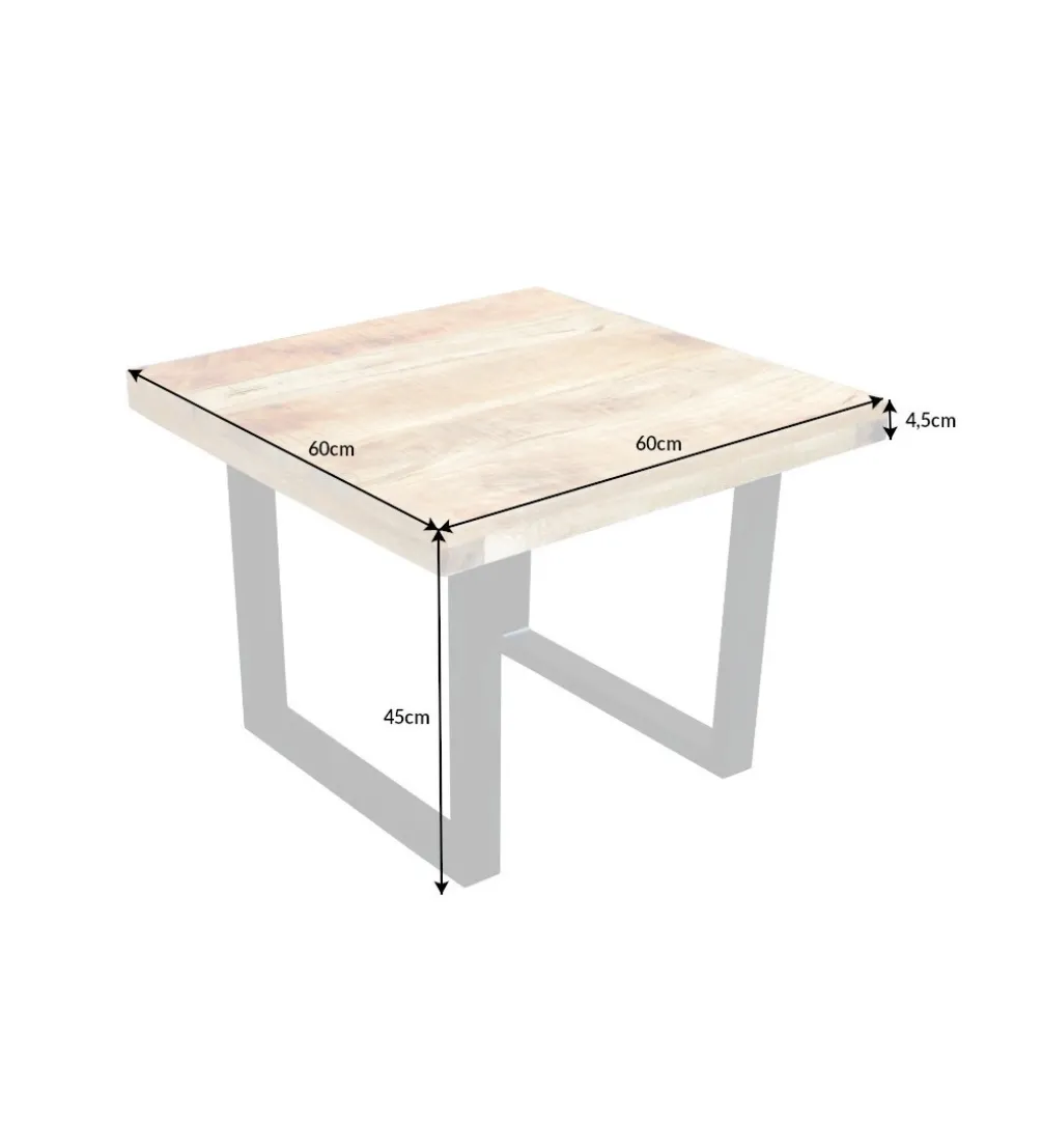 Stolik kawowy Iron Craft 60 cm drewno mango