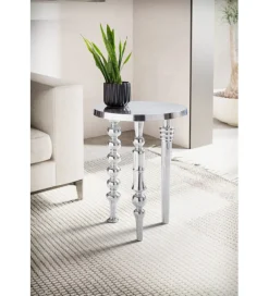 Stolik kawowy Jardin 44 cm srebrny