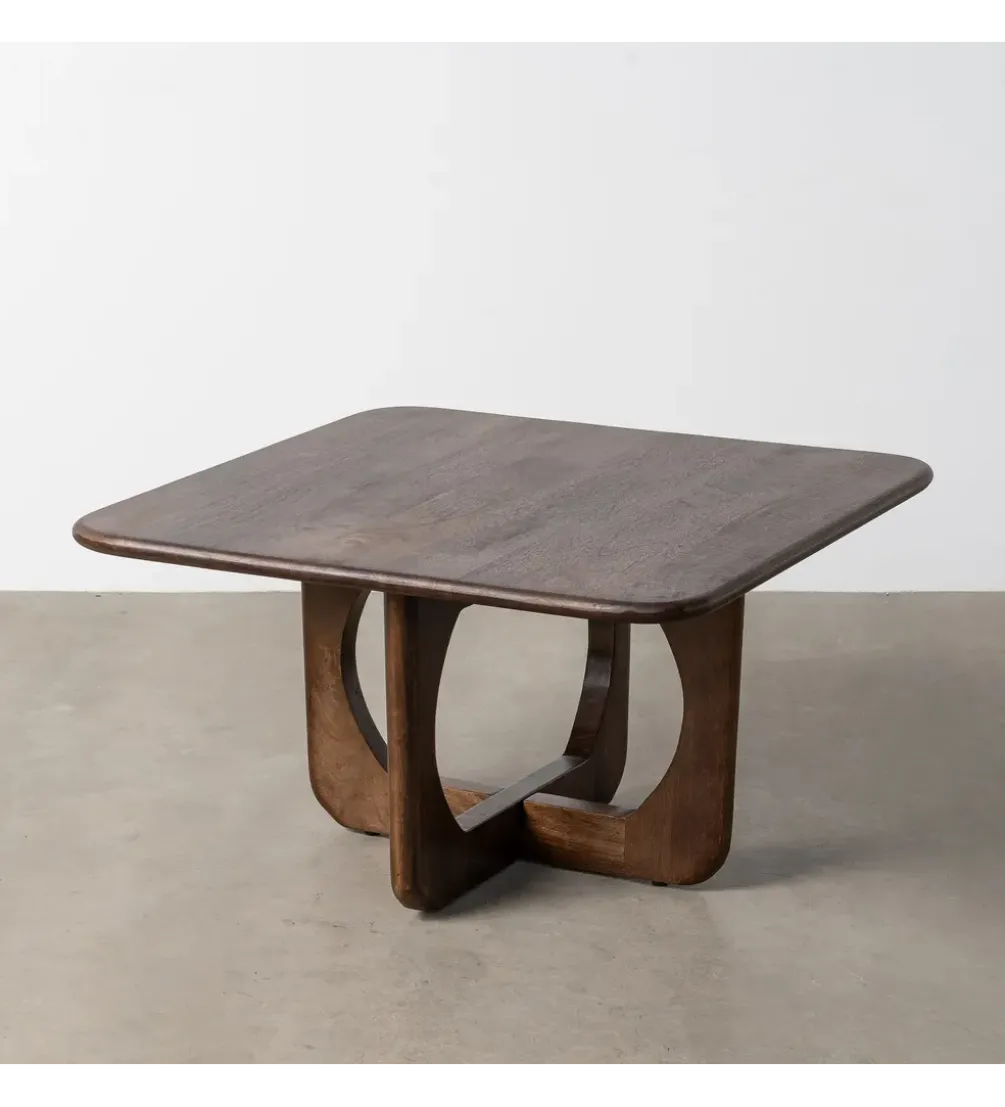 Stolik kawowy KIRITON 80 cm drewno mango