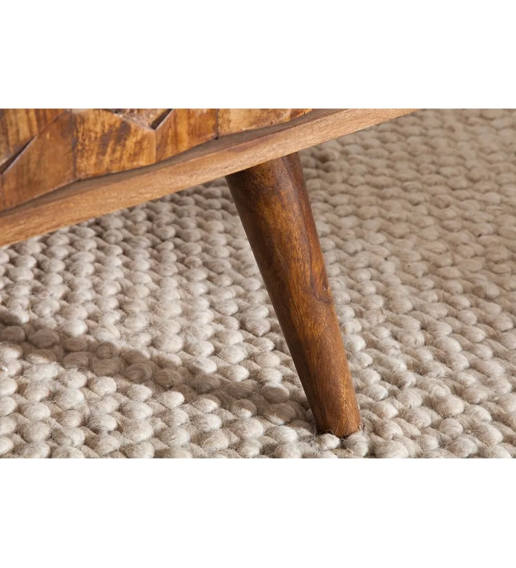 Stolik kawowy Komodo Mystic Living 100 cm drewno Sheesham