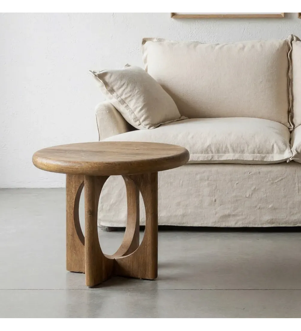 Stolik kawowy KONECEN 55 cm drewno mango