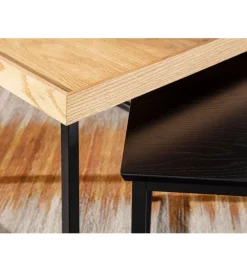 Stolik kawowy KORFI set 2 w optyce dębu outlet