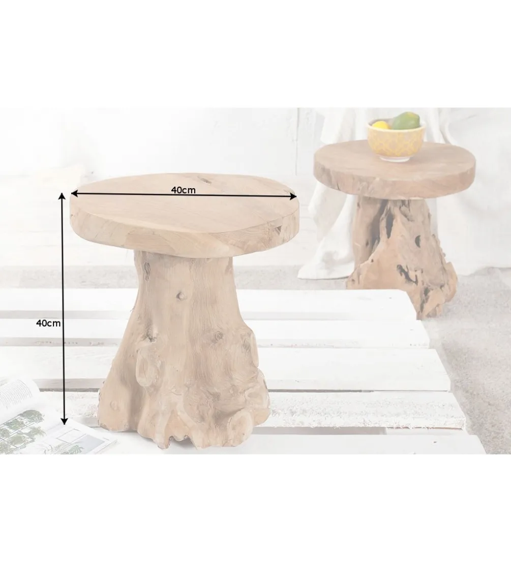 Stolik kawowy Korzeń 40 cm drewno Teak
