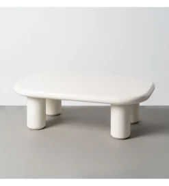 Stolik kawowy LACADO 118 cm kremowy