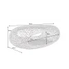 Stolik kawowy LEAF 119 cm srebrny