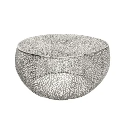 Stolik Kawowy Leaf 80 Cm srebrny