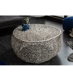 Stolik Kawowy Leaf 80 Cm srebrny